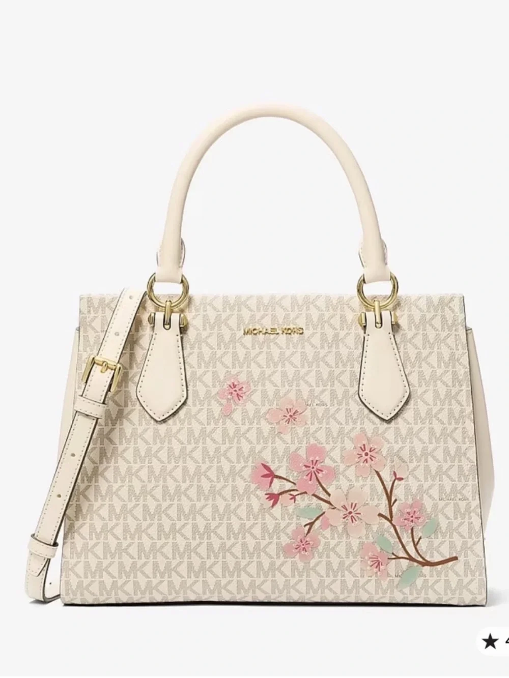 MICHAEL KORS Marilyn Md Embellished Signature Logo Satchel Crossbody